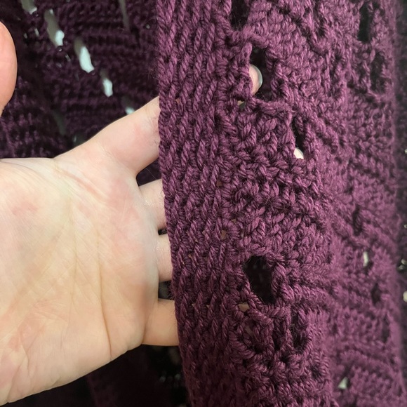 Gorgeous Purple Handmade Duster Cardigan - Picture 3 of 4